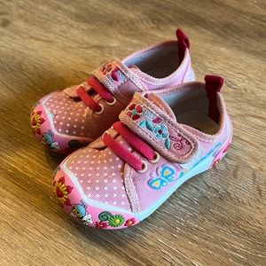 Papos Pink Shoe Baby Girl Toddler Sneaker Strap